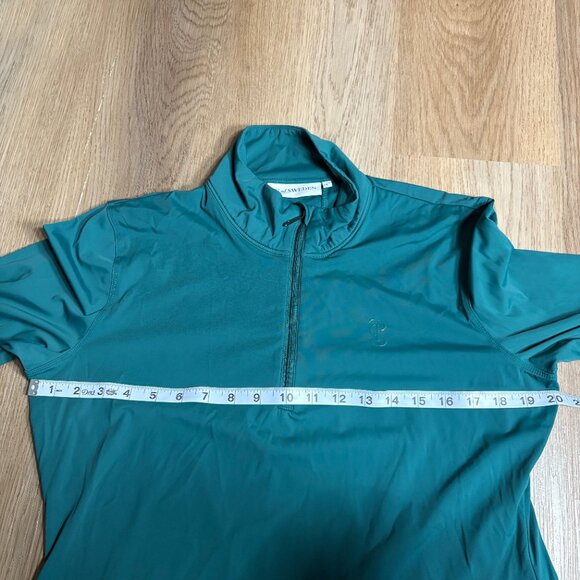 PS of Sweden Toska Long Sleeve Half Zip Baselayer equestrian L large jade green - Picture 9 of 10